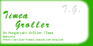 timea groller business card