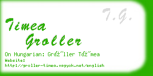 timea groller business card